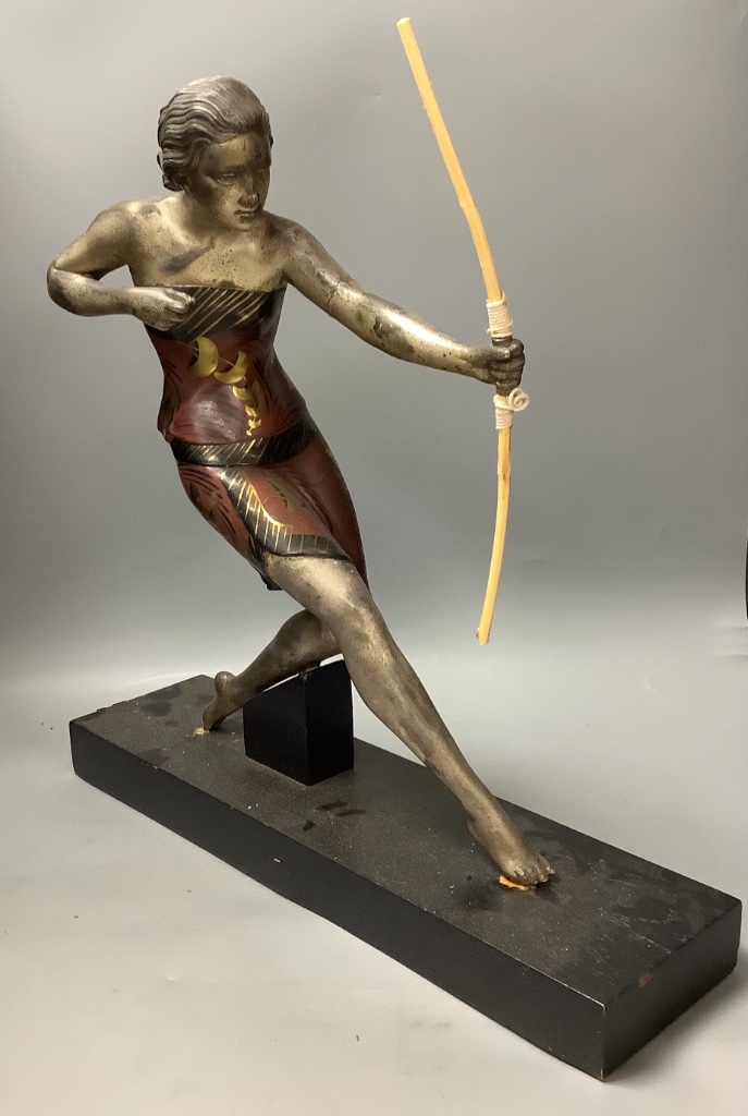 An Art Deco spelter figure